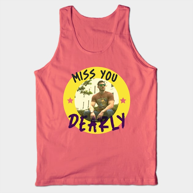 Miss you Dearly (yellow circle lonely guy) Tank Top by PersianFMts